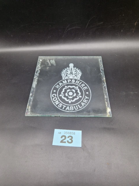 VINTAGE RECLAIMED HAMPSHIRE Constabulary Police Station Window Sign ...