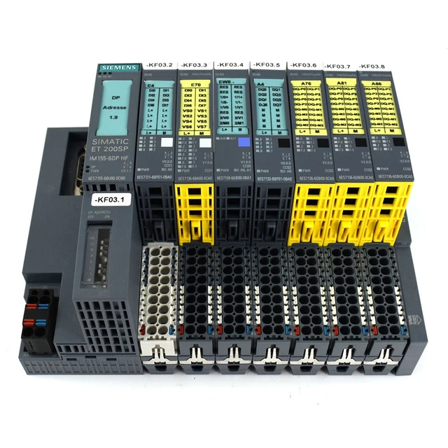 SIEMENS SIMATIC ET 200SP 6ES7 PLC Assembly w/ Input, Output, and Server ...