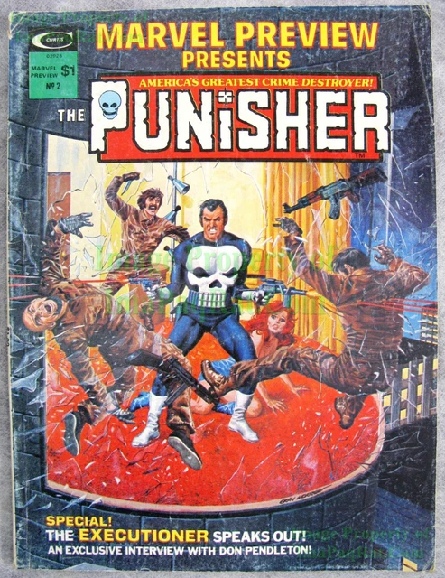 Marvel Preview Presents Magazine #2 1975 The PUNISHER 1st Origin Story KEY ISSUE