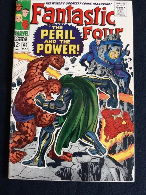 Fantastic Four 60 Marvel 1966 Thing vs Doctor Doom Silver Age Stan Lee Kirby