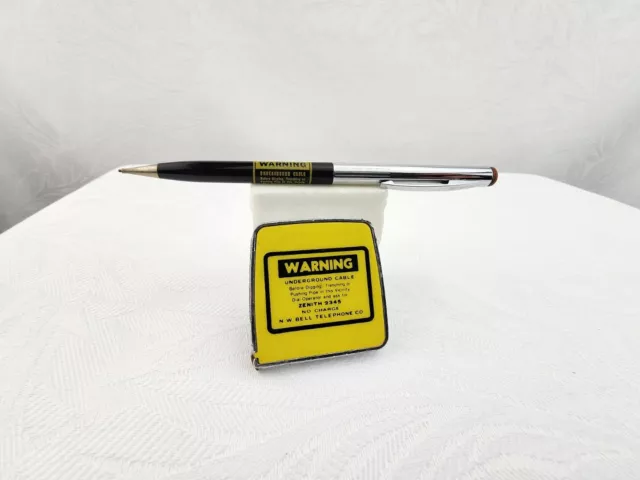 Nw Bell Telephone Co Mechanical Pencil & Tape Measure Zenith Bell Collectibles