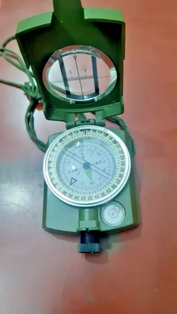 Professional Military Pocket Metal Sighting Compass Clinometer Hiking Camping