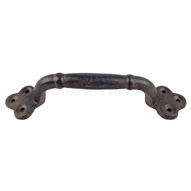 Large Cast Iron Door Handle Rustic Heavy Duty Garden Gate Shed Barn Pull 9 inch 3