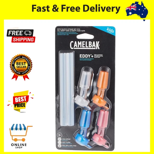 Original Camelbak Blue Kids Replacement 2 Straws 2 Bite Drink Valves