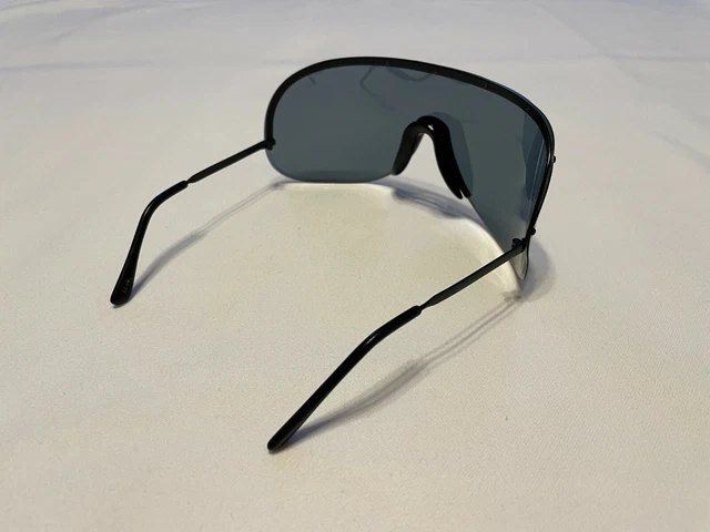 VINTAGE COLORS IN Optics Black Shield Mask Miles Davis Sunglasses, 1980