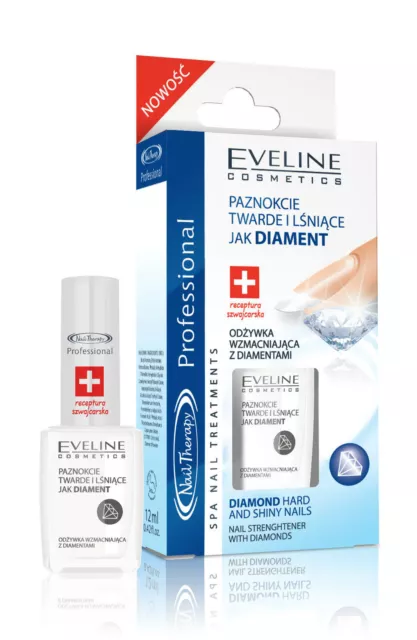 Nail Strengthener With Diamonds Eveline Cosmetics Diamond Hard and Shiny Nails..