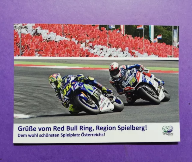 Postkarte Valentino Rossi Yamaha, Loris Baz Ducati, MotoGP Red Bull Ring 2016