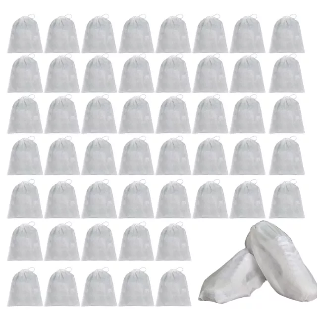 50Pcs Shoe Dust Bags Anti Yellowing Non-woven Dust-proof Bag With Drawstring