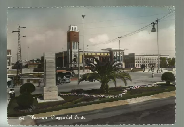 bella  cartolina di pescara  piazza del ponte