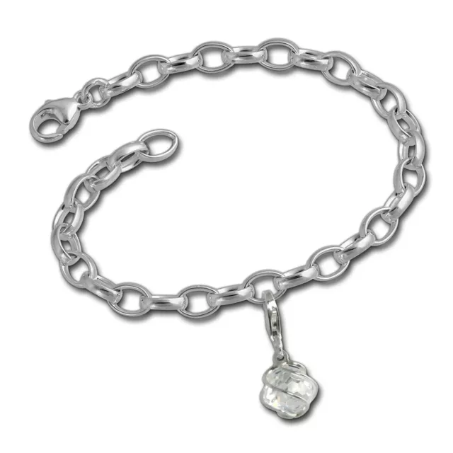 SilberDream 925 Charms Kugel Silber Armband Anhänger Set FCA104