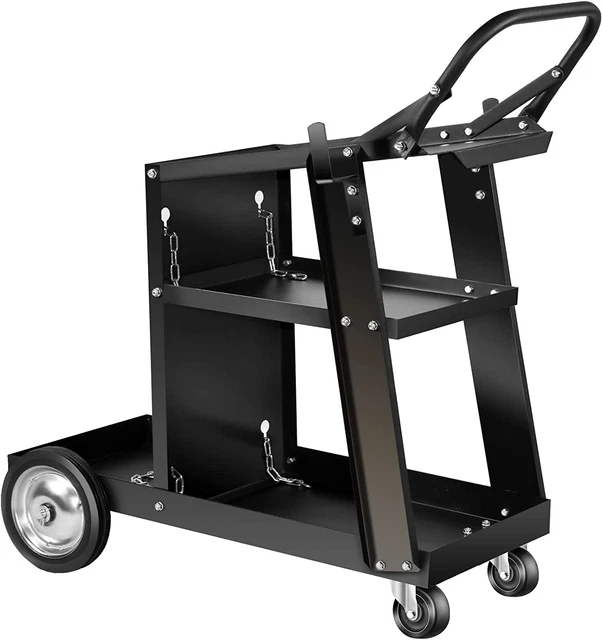 Welding Cart for Tig Mig Welder and Plasma Cutter Heavy Duty Rolling Welder Cart