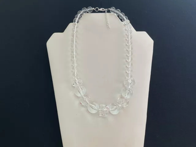 Women’s Chunky Clear ‘Bubble’ Bead Necklace