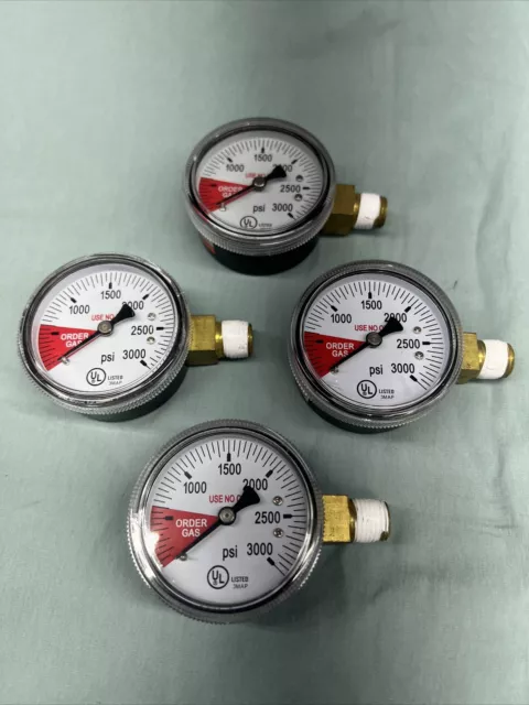 CO2 Regulator Replacement gauge, right-hand turn (RHT) 0-2000 psi. Qty 4
