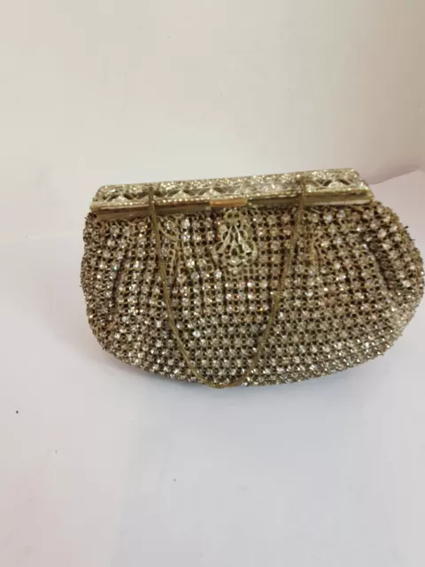 Fabulous art deco 1930s French rhinestone clutch bag 2