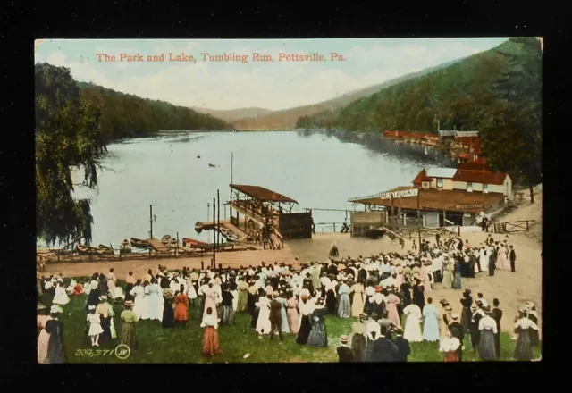 1909 The Park and Lake Tumbling Run Restaurant Columbia Ice Cream Pottsville PA