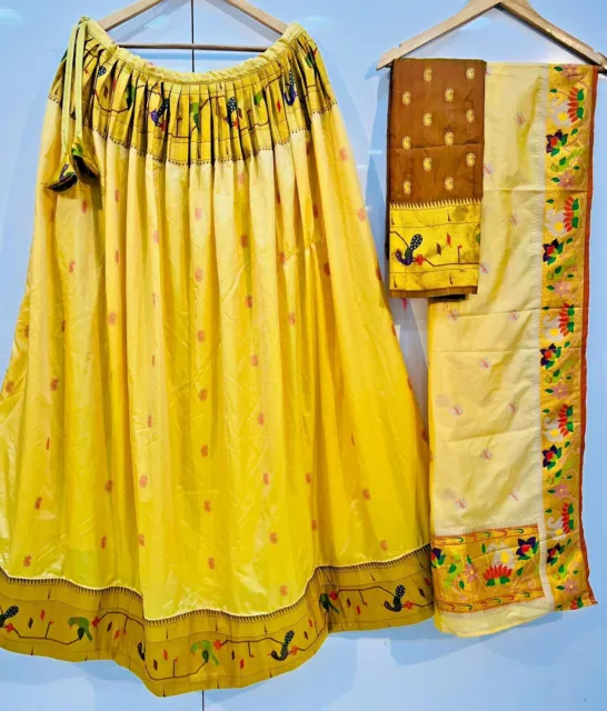 Bollywood Indian Pakistani Ethnic Party Ware Pure Soft Silk Lehenga Choli Uk252