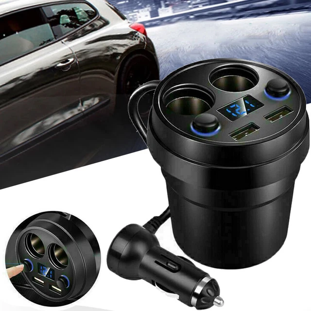 12/24V Auto Zigarettenanzünder Steckdose+2USB Ladegerät Adapter KFZ LKW Buchse