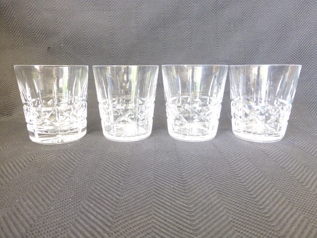 Four Kylemore  Pattern Waterford Crystal Old Fashioned Tumblers