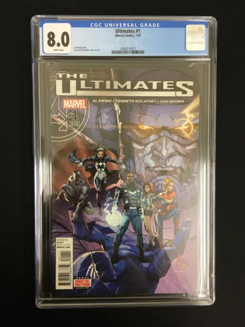 ULTIMATES #1 CGC 8.0 (Marvel 2016) Key issue! 1st Ayo! White pages New slab