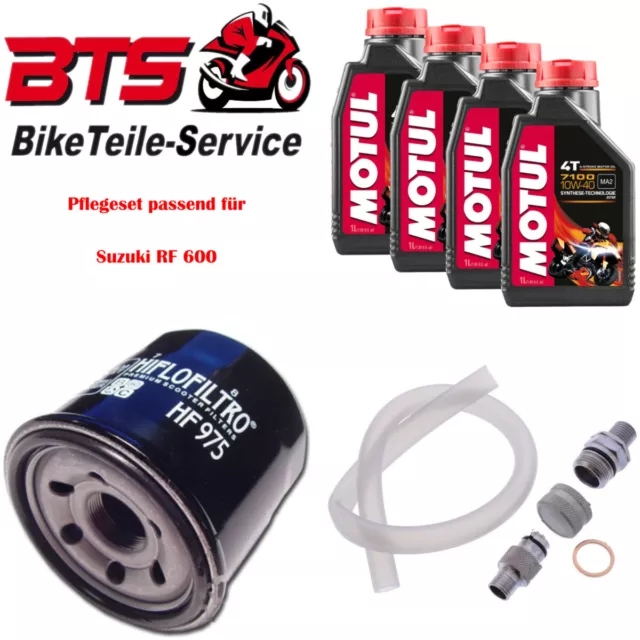 Sparset 4L Öl, Filter, Ablassschraube passend für Suzuki RF 600 ccm