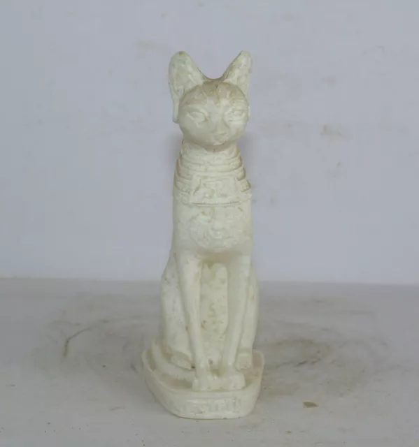 Rara estatua egipcia antigua del amuleto del gato Bastet Dios de la...