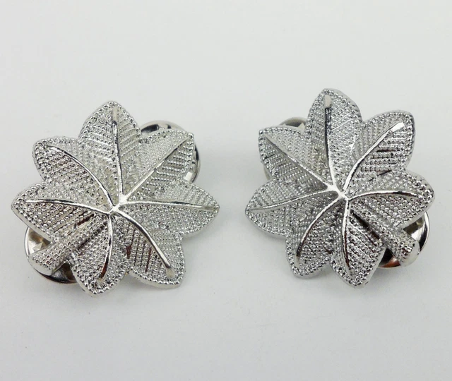 PAIR US ARMY Lieutenant Colonel Rank Insignia Usaf Ltc Badge Pin 9.39