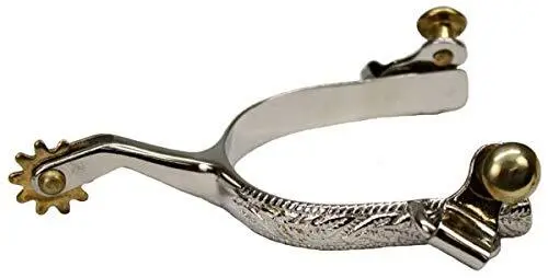 Showman Chrome Plated Ladies Size Engraved Spurs