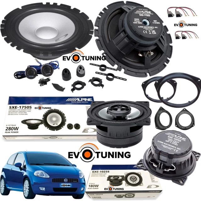 Haut-parleurs 165mm Sound-way Haut-parleurs Sound-way 16,5 Cm Pour Fiat Stilo 5P Et Lancia Delta - Kit Complet Avec Adaptateurs Haut Parleur Voiture 16.5 Cm
