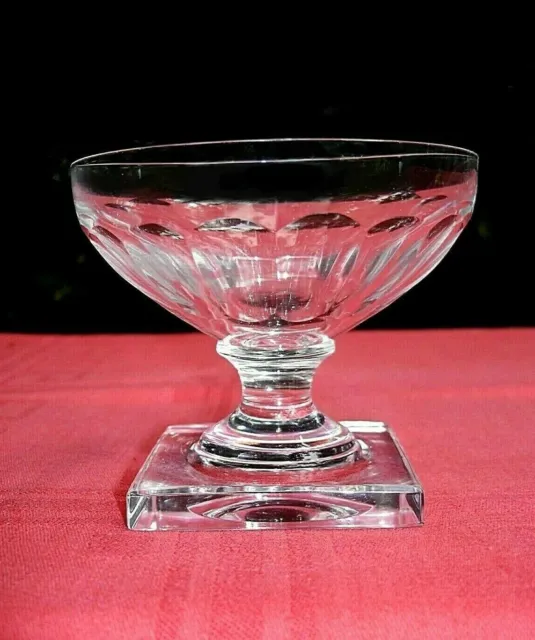 Baccarat Saint Louis Coupe A Champagne Cristal Taillé Cotes Plates 19Eme Xixe Bi