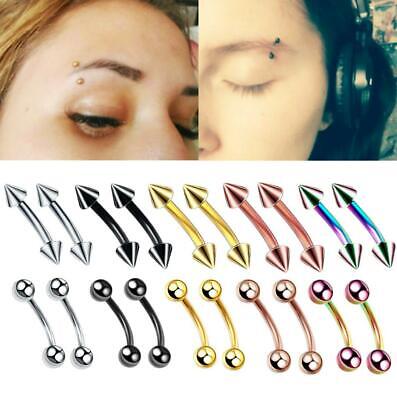 20Pcs Curved Barbell Eyebrow Rings Bar Tragus Ear Stud Helix Piercing JewelrFRFR 