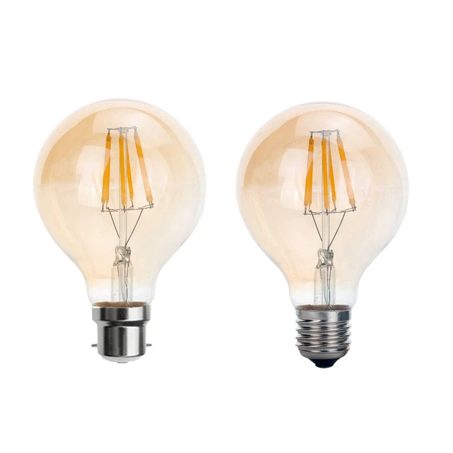 Vintage Filament LED Edison Bulb Dimmable E27 Decorative Industrial Light G80 A+