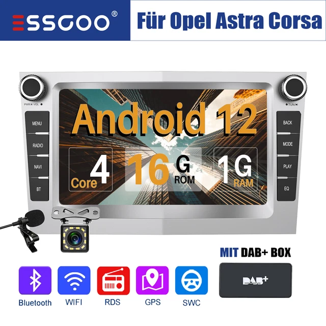 Android 12 DAB+ Autoradio Für Opel Antara Corsa Meriva Vivaro Vivara GPS MIK Kam