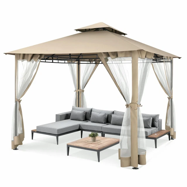 Pavillon 3x3m Wasserdicht Gartenpavillon Gartenzelt Partyzelt Festzelt Eventzelt