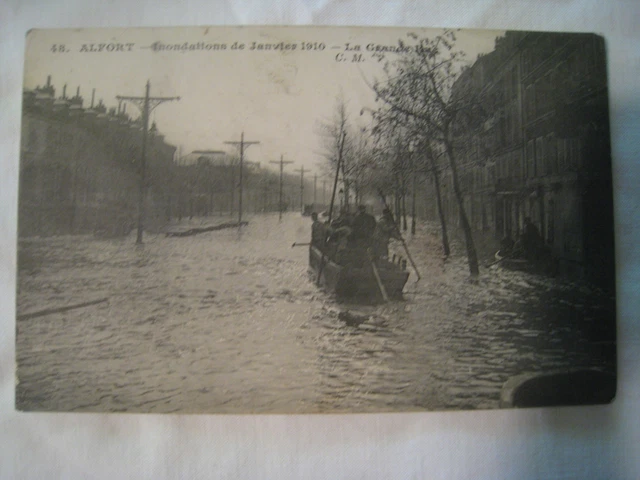 CPA 94: ALFORT ""Floods of January 1910. "The Big Street."