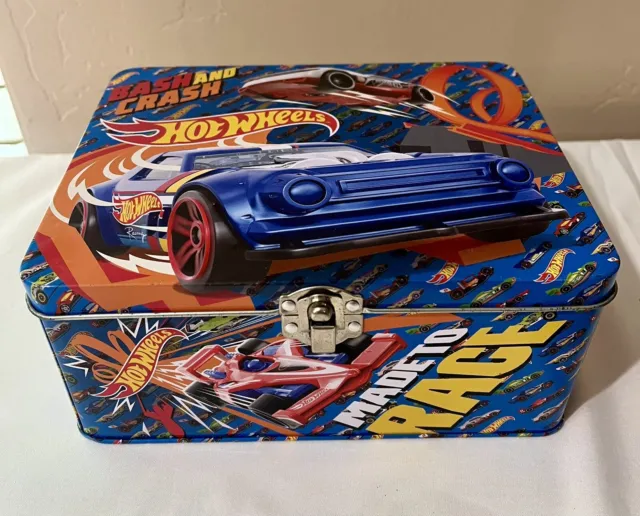 Hot Wheels Storage Tin For 18 Cars With Carry Handle