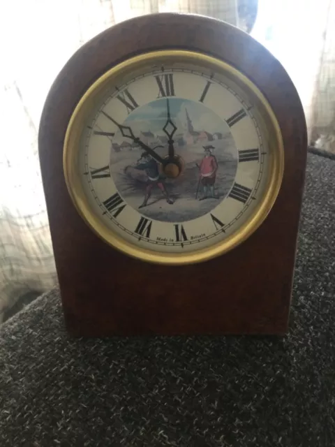 Roger Lascelles Clocks Of  London Kienzle Quartz Clock leather Case Golf Theme