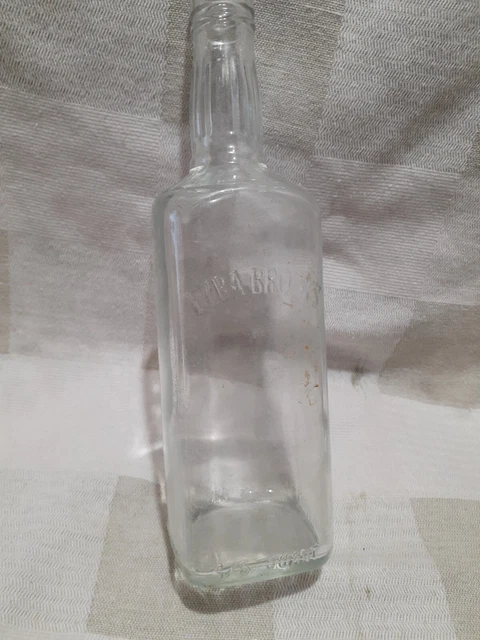 Vintage Ezra Brooks clear bottle 1933-59