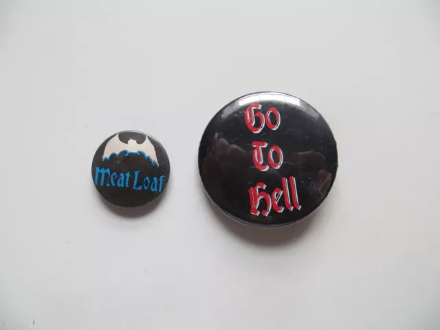 MEAT LOAF metal pin badge VINTAGE