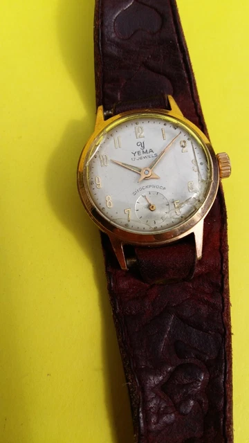 Montre YEMA Vintage Années 70 - Mécanique, Plaqué Or - Femme - Pour Pièces/ne Marche Pas