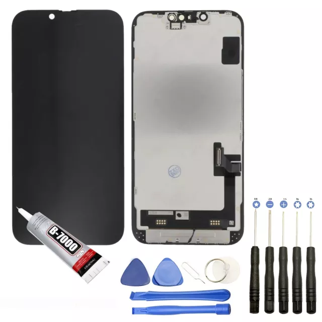 Vitre Tactile+Ecran Lcd Pour  Iphone 14 Oled Taille 6.1" Noir Outils +Colle