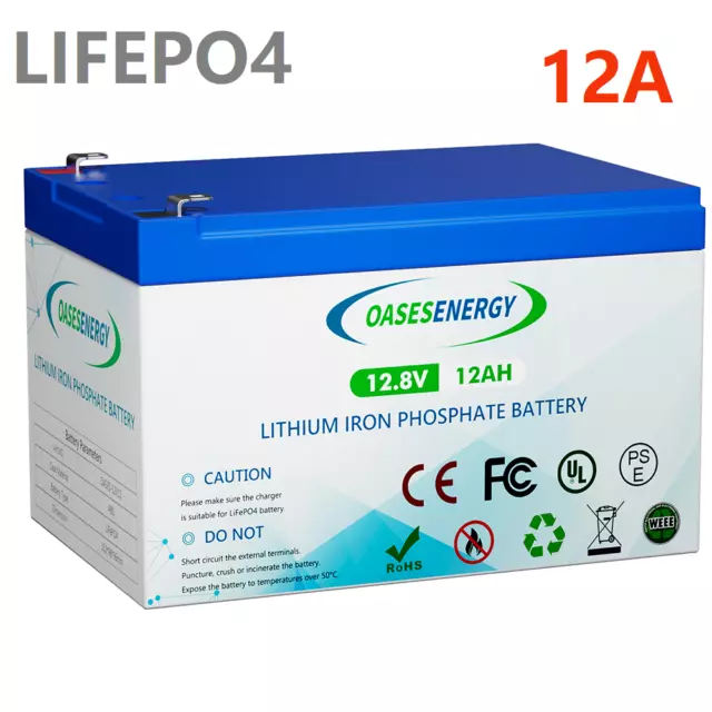 LiFePO4 Akku 12V 12Ah Lithium Batterie für Solar Solaranlage 0% MwSt.