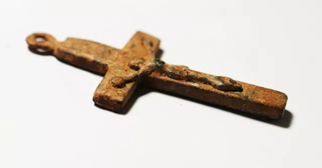 ZURQIEH -As17984-  ANCIENT HOLY LAND. BRONZE CROSS. CRUSADERS ERA. 12TH CENT. A. 3