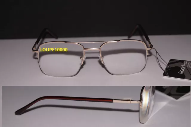 lunettes loupe de lecture métal style aviateur réf RG21324A n° 514