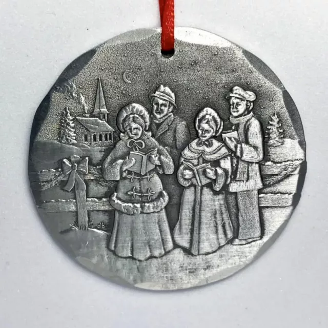 WENDELL AUGUST FORGE Vintage 90s 1999 Aluminum Christmas Ornament (Carolers)