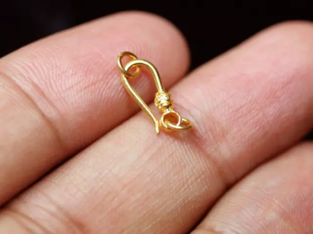 14K Sólido Oro Joyería Gancho Para Hacer Joyas Handmade Cerradura la 2