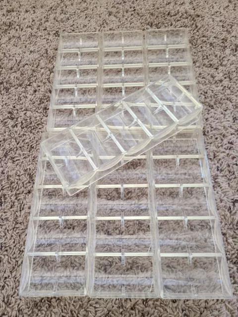 7pcs Clear Acrylic Poker Chip Trays
