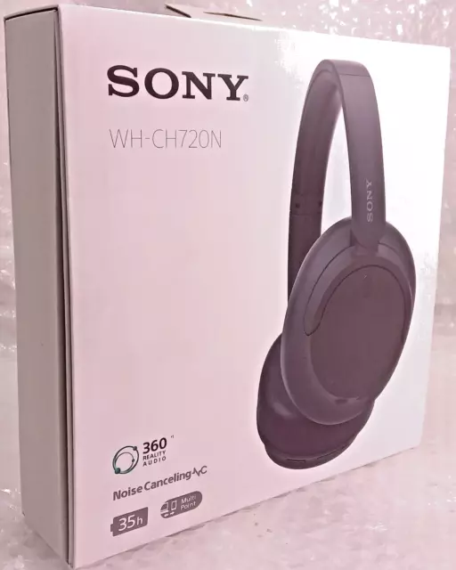 Sony WH-CH720N Noise Cancelling Wireless Over-Ear Headphones 35H Playtime -Black