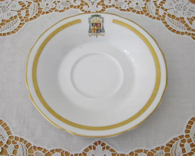Vintage Syracuse China O.P.CO  SPES NOSTRA SALVE Emblem 6 1/4" Saucer ~