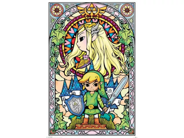 Poster - The Legend of Zelda - Stained Glass - 61 x 91 cm - Pyramid Internationa