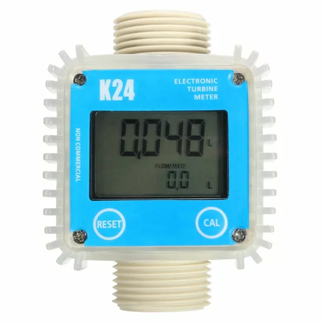 K24 1inch Digital Turbine Diesel Fuel Flow Meter Guage Counter for Chemicals